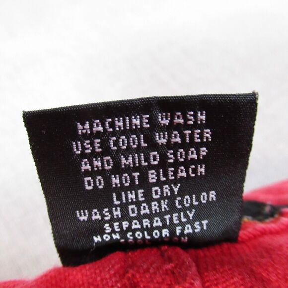 Vintage Trust Jean Shorts Size 33 Red Baggy Punk Skater Y2K 90s Heavyweight - Picture 12 of 13